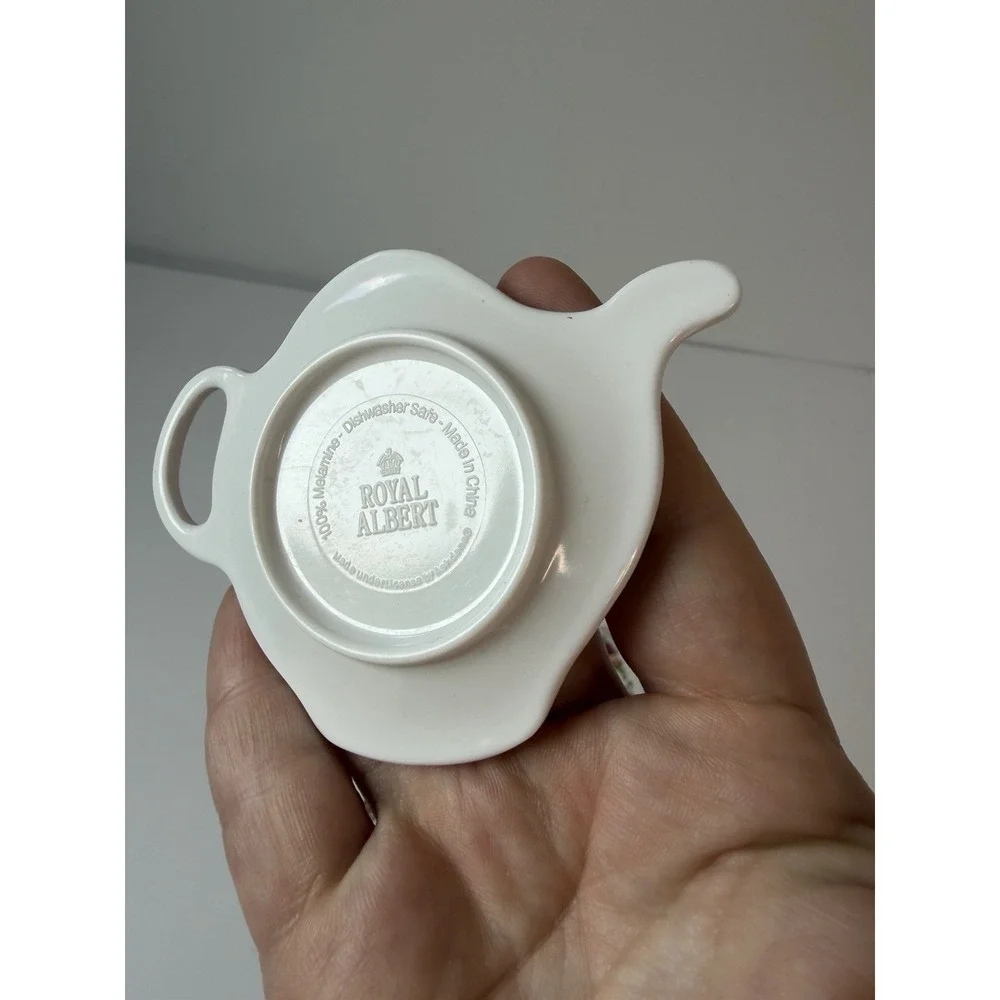 Royal Albert Old Country Roses Melamine Tea Bag Holders Lot Of 6